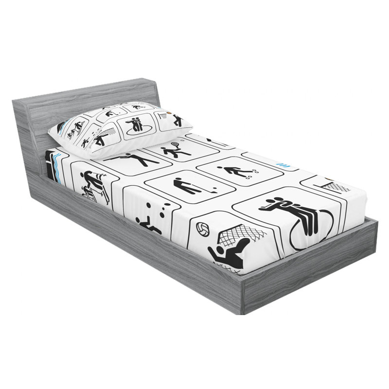 Microfiber Sheet Set, Twin Sheet Set with Fitted Sheet