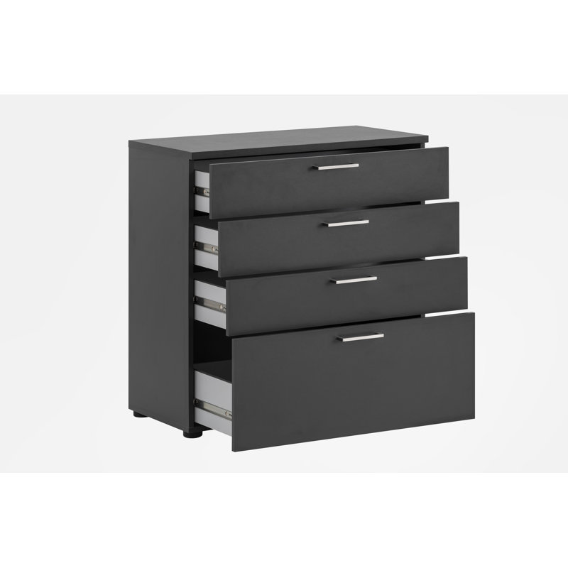 4 - Drawer Storage Cabinet, Anthracite