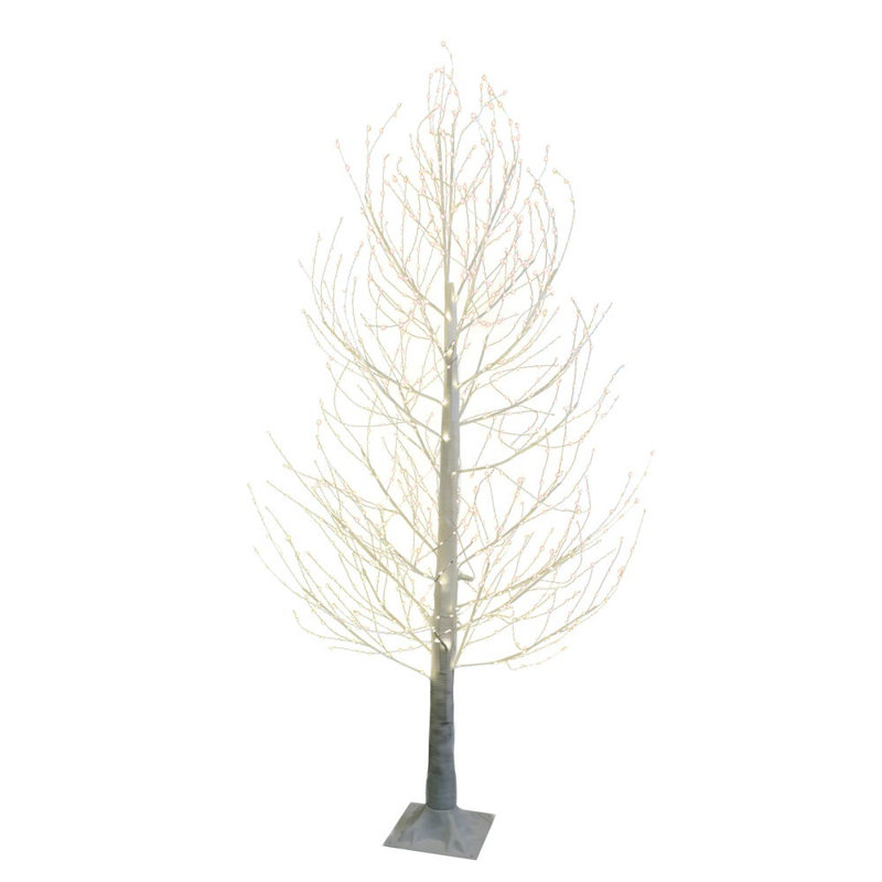 Arbre de Noël artificiel blanc 6 'H 6' avec 1300 lumières DEL