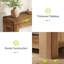 Console 43 po en bois massif avec tablette de rangement à 2 niveaux, canapé étroit pour le vestibule, le couloir ou le salon