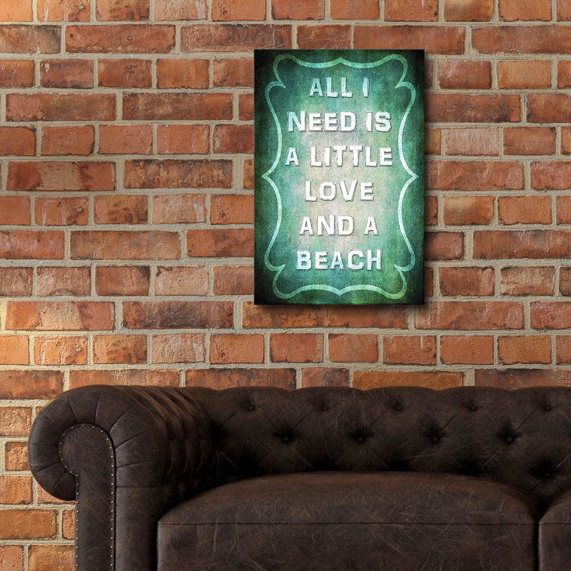«Good Times Love Beach» par Lightbox Journal, art mural en verre acrylique, H 24 po x l 16 po x P 0,2 po