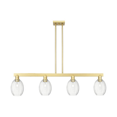 Hailsham - Luminaire suspendu pour îlot de cuisine avec abat-jour cloche 4 lumières