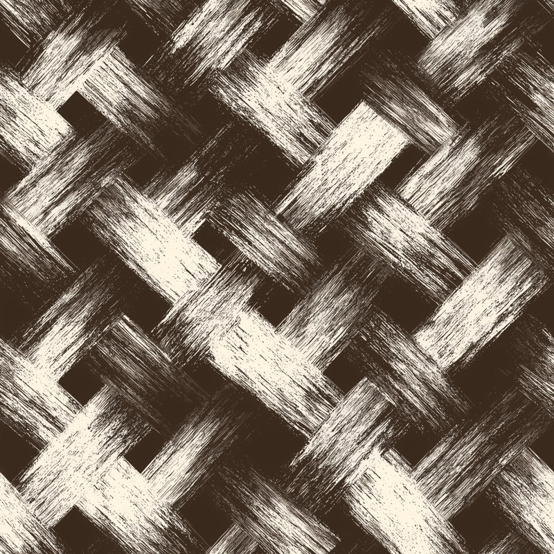 Papier peint à motif géométrique en treillis, Peler et coller