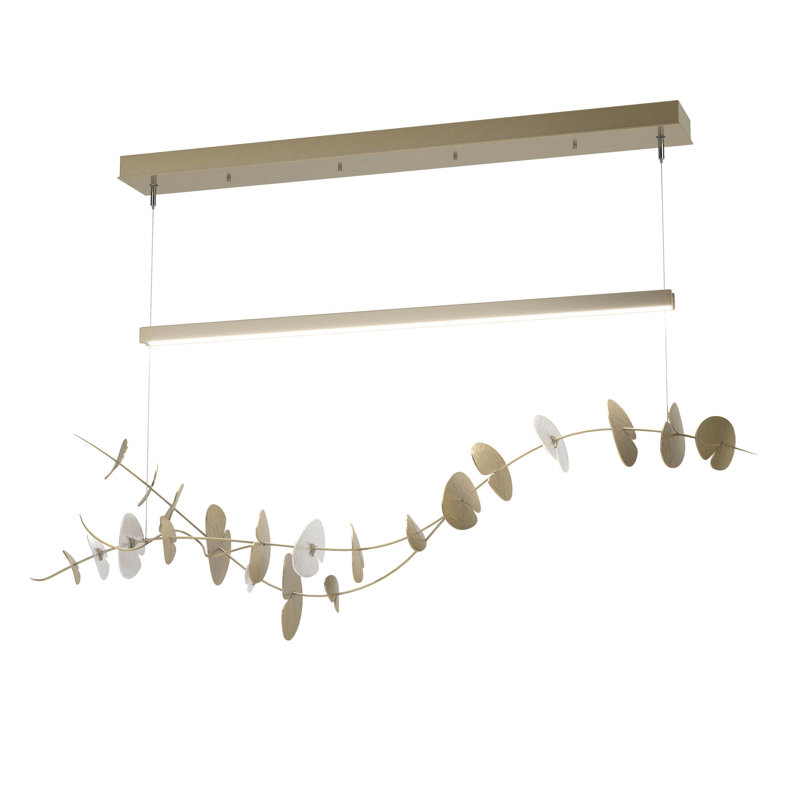 Luminaire suspendu 1 lumière Lily, Bronze, Laiton moderne