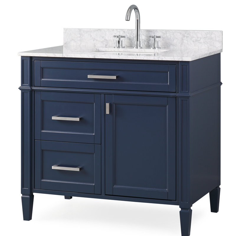 Wahl 36'' Single Bathroom Vanity with Marble Top