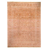 Hand Knotted Wool Area Rug in Aubergine