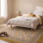 Tapis Ochre2 moderne à rayures effet pinceau, doré, vert et gris, lavable à la machine, antidérapant, à poils courts, pour l'intérieur et l'extérieur, adapté aux animaux domestiques, idéal pour le salon, la chambre, la salle à manger, l'entrée, le couloir ou le bureau.-505461173