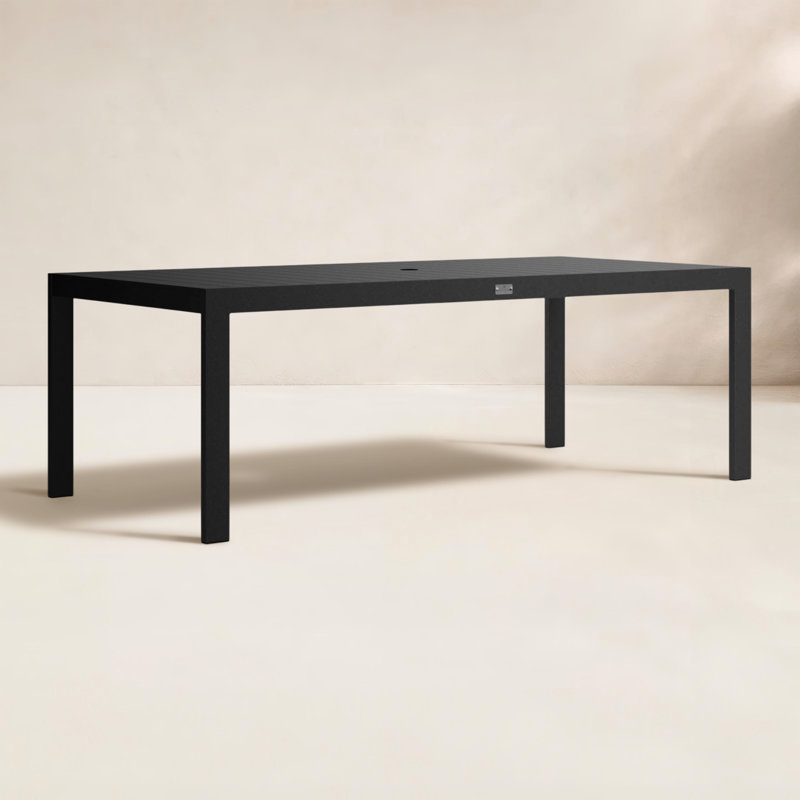 Dune Outdoor Dining Table, Black, 29.5"H x 86.5"D x 41.75"W