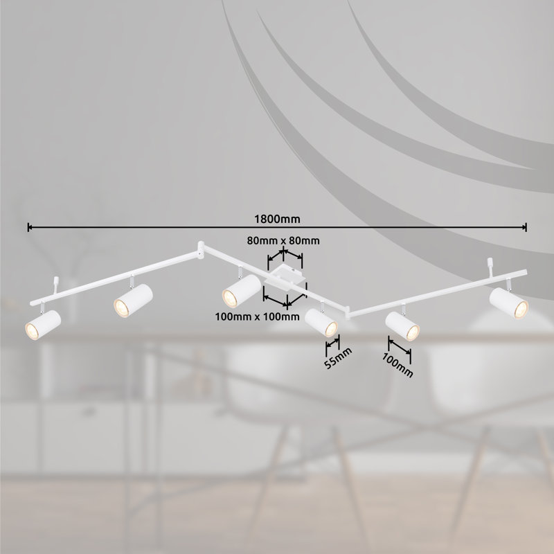 Robby Semi Flush Mount, Matt Brushed Nickel