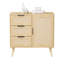Commode de rangement autoportante en rotin moderne avec commode pour le salon de la chambre à coucher