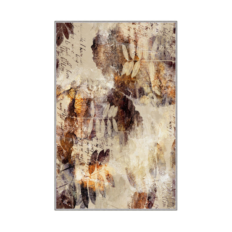 Luxurious Woven Carpet Rug, 2.6 x 4.0 ft | 100% Polyester, 0.4 in Pile Height | Antibacterial & Non-Slip PVC Dot Underside | Machine Washable, 3D Digital Printing | Perfect for Living Room & Bedroom Decor