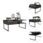 Table basse à plateau relevable de 41 po en bois et métal espresso et noir