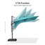 8 parasols carrés en porte-à-faux inclinables pivotants à droite et à gauche avec base et rotation à 360 degrés-203012701-203012698