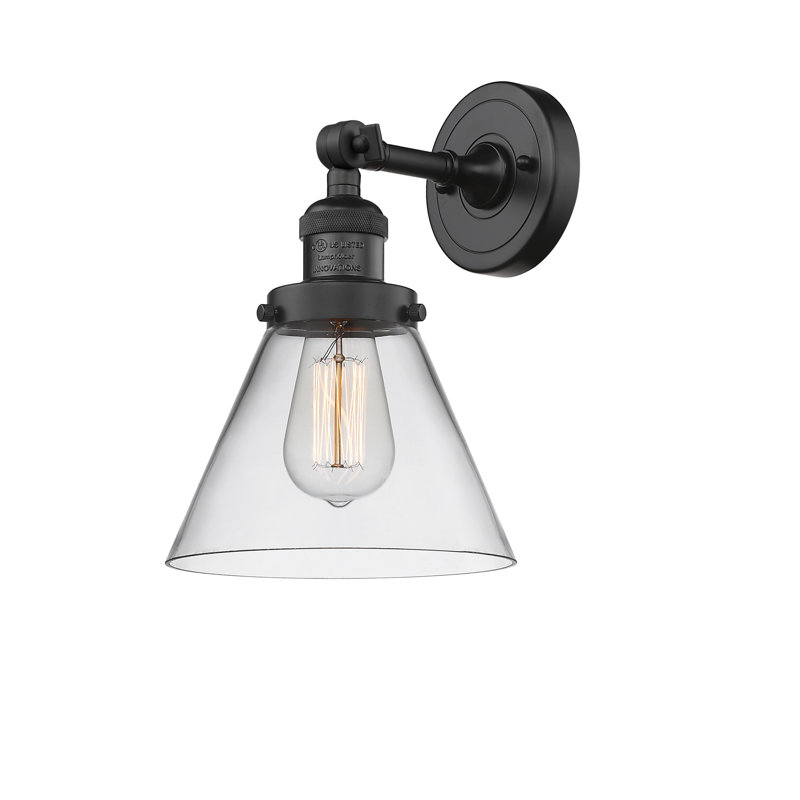 Hardie Glass Semi Flush Mount, Clear, Matte Black, 13.5" H x 7.75" W x 7.75" D
