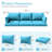 8 Pcs Outdoor Cushion Slipcovers All-Weather Patio Cushion Covers For Outdoor Furniture, Covers Only-1030830961