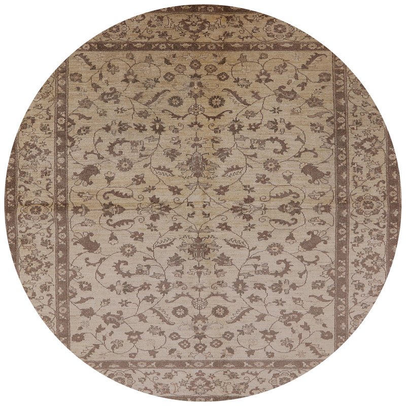 Skaket Oriental Indoor Rug, Round 6'