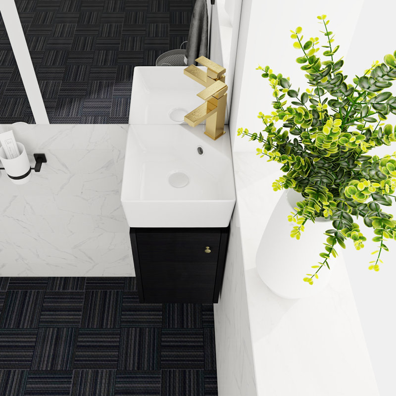 Bathroom Vanity with Sink 12 Inch for Small Bathroom, Bathroom Vanity with Soft Close Door,Small Bathroom Vanity with Sink, 12 inch L X12inch W X24.1inch H