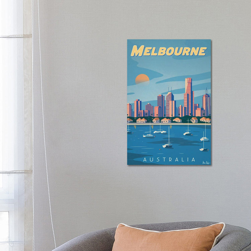 Melbourne - Wrapped Canvas Print, 66.04 cm H x 45.72 cm W x 1.91 cm D