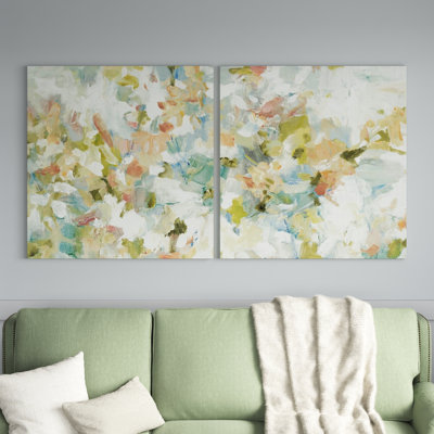 Felan Floral Blush - ensemble de 2 reproductions sur toiles tendues
