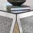 Inverted Triangular Mirror Square Table, Crystal Diamond Inlaid Coffee Table Glass Side Table