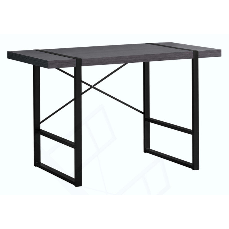 Bureau d'ordinateur, bureau personnel, ordinateur portable, travail, métal, contemporain, moderne, Gris foncé