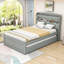 Lit plateforme Beranda avec tablettes de rangement, lit gigogne et 2 tiroirs-945642904-945642906