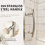 Privdr Ajustement de la largeur de la porte de douche pivotante avec cadre pivotant de 56 à 60 po x H 71 po sans découpe en verre trempé transparent de 1/4 po-104850281