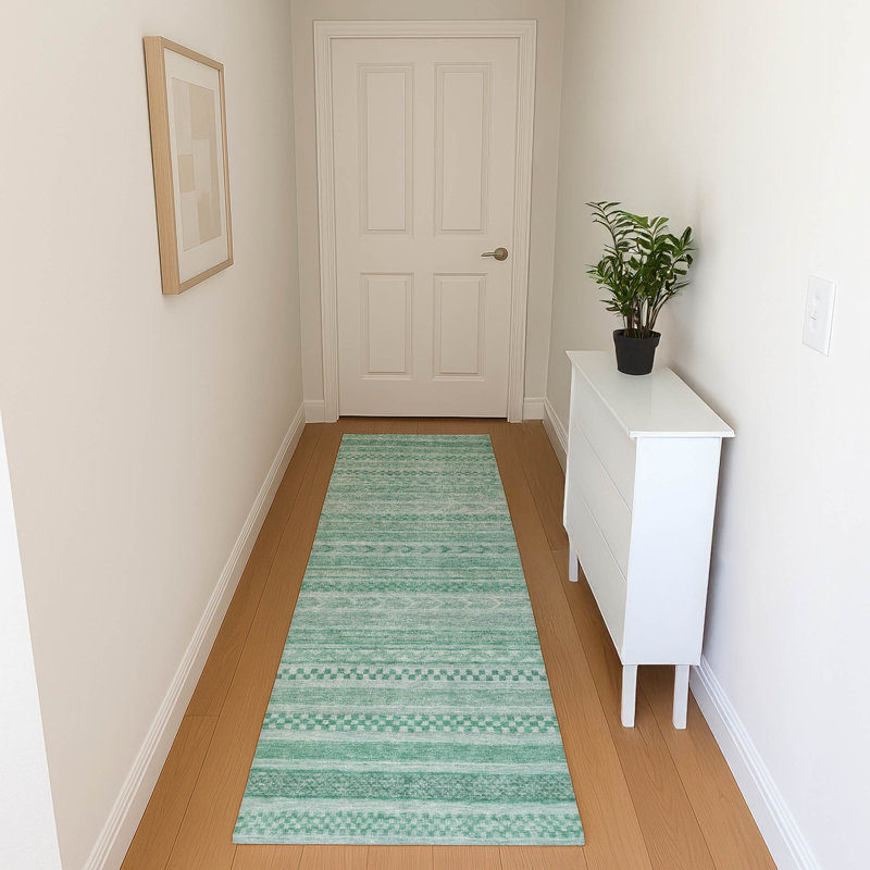 Premium Machine Washable Brennon AMF1625 Stripes Rug, Runner 2'3" x 7'6"