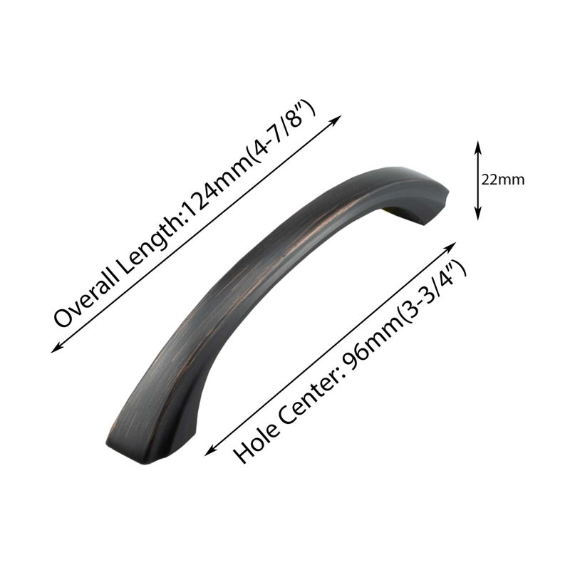 Arch Pull, Oil Rubbed Bronze, 3 3/4"