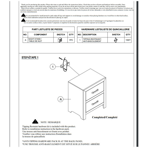 Dimensions du produit