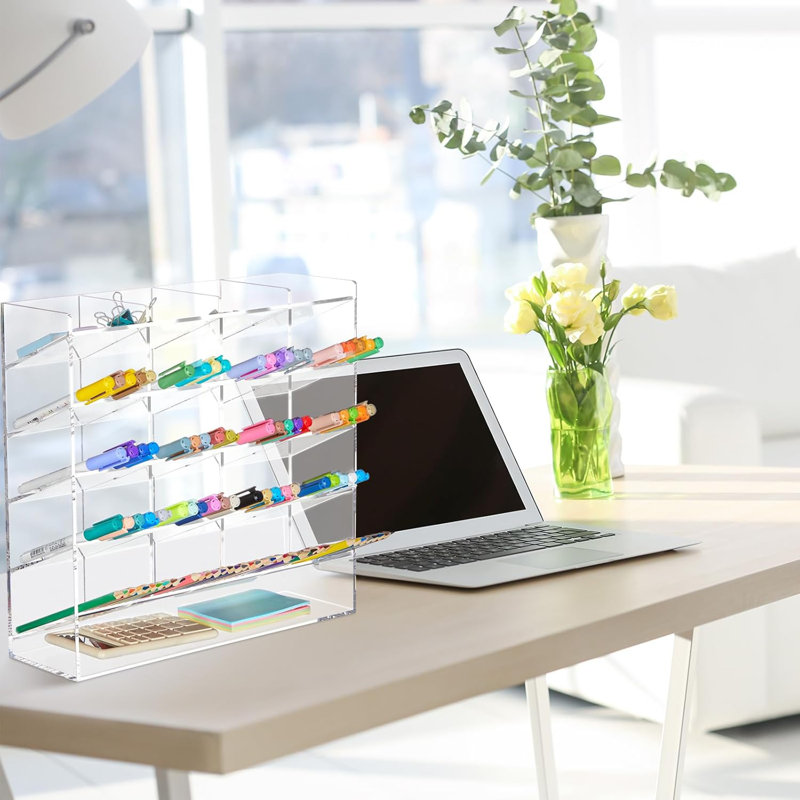 Organisateur de stylos en acrylique organisateur de marqueurs verticaux