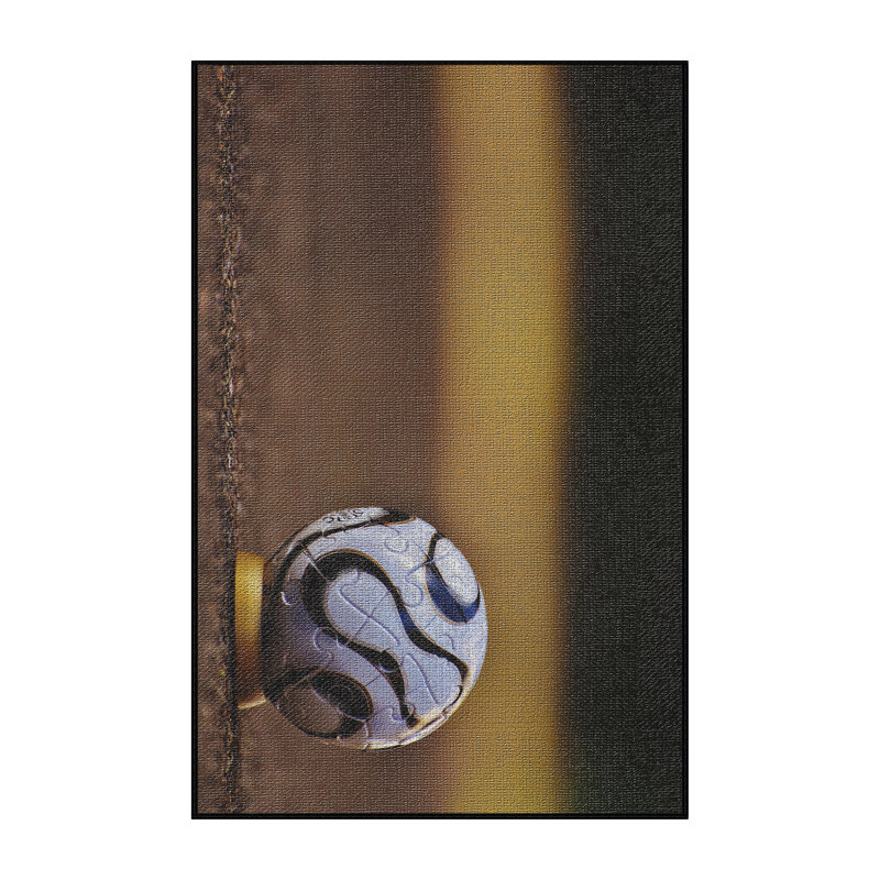 Tapis brun Soccer Ball 2, Rectangle 2 pi x 5 pi