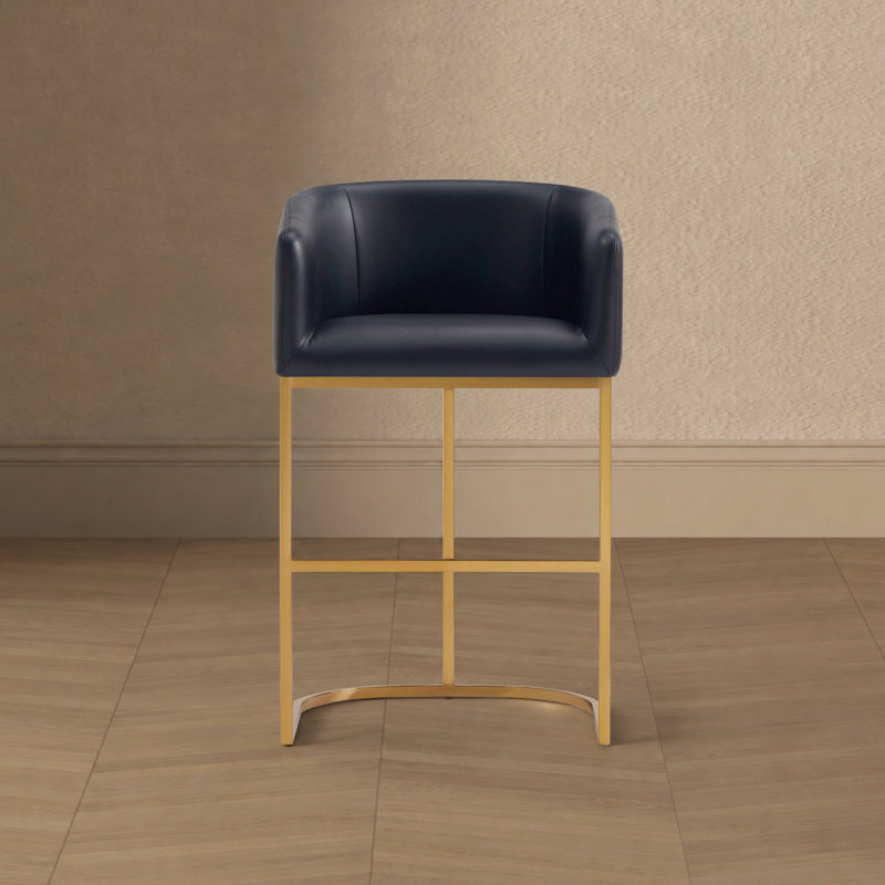 Tabouret de bar et de comptoir Louvre, Tabouret de comptoir (assise de 26 po de hauteur), Noir