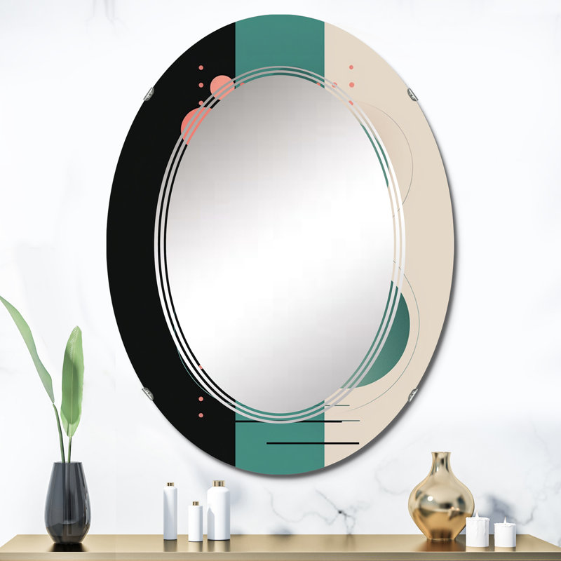 Chiffdale - Miroir mural moderne ovale, 36 po x 24 po