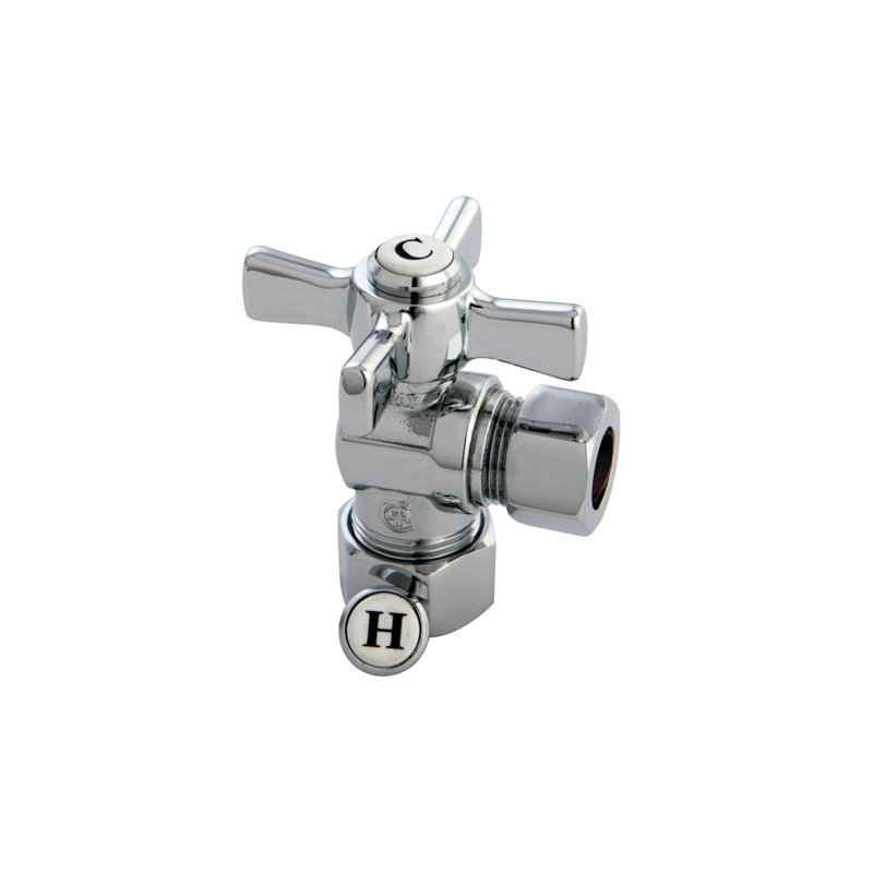 Valve à angle de compression 0,63 "x 0,5" Millennium Millennium, Chrome poli