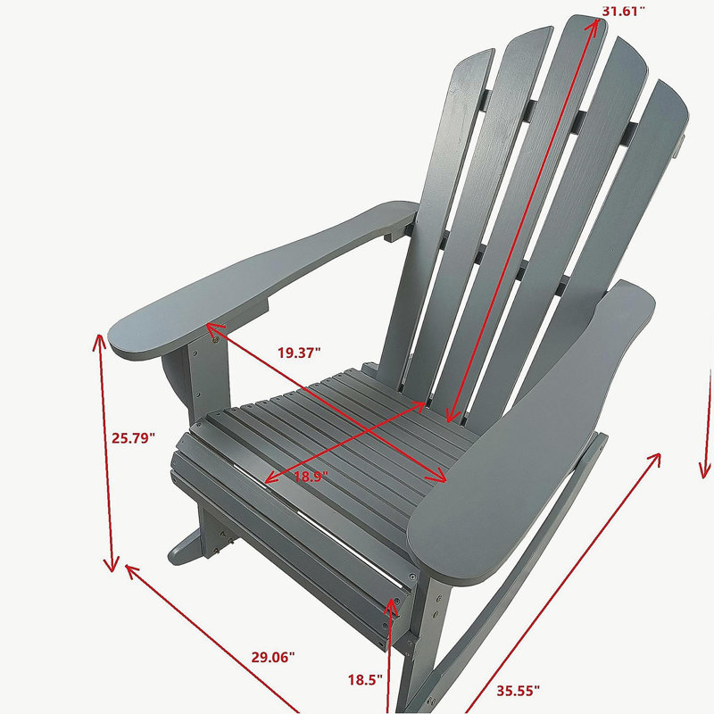 Chaise Adirondack inclinable en bois