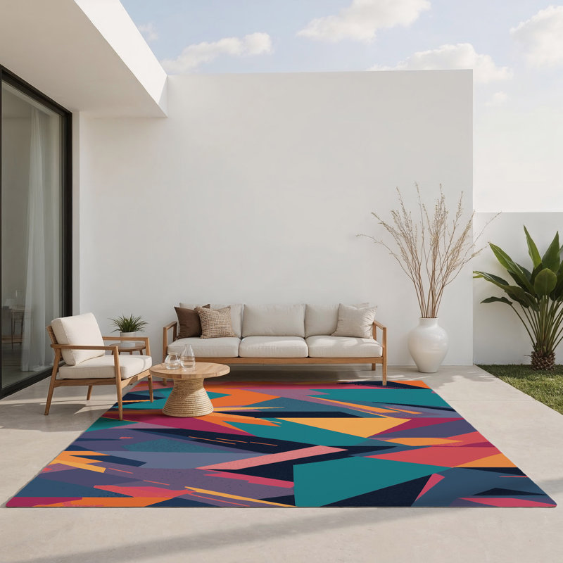Voltage Circuit Indoor And Outdoor Area Rug, Rectangle 1'6" x 2'6"