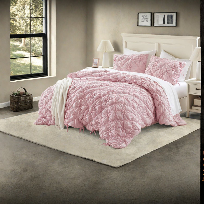 Ensembles de literie pour très grand lit Shabby Chic, confort floral en microfibre, utilisation toutes saisons