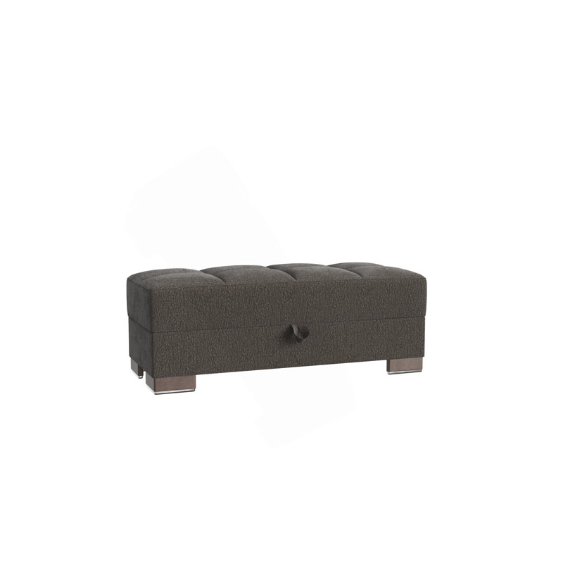 Collection avec repose-pieds rembourré avec rangement (un seul repose-pieds), Gris chenille