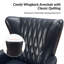 Fauteuil à oreilles en cuir véritable Ameliah-2007430624
