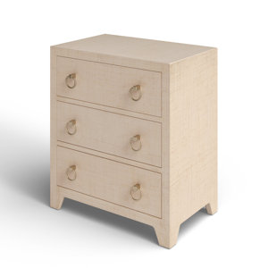 Birch Lane™ Cleo 3 - Drawer Raffia Dresser | Wayfair