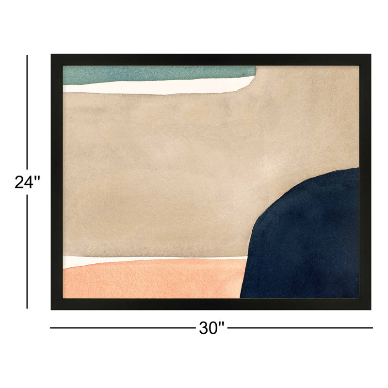 Hazy Gray Print by Julia Balfour, 24" H x 30" W x 1.25" D, Black Picture Framed Paper