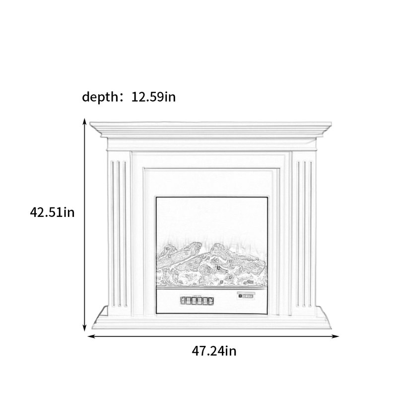 Fillmore, 42.51" H x 47.24" W x 12.59" D