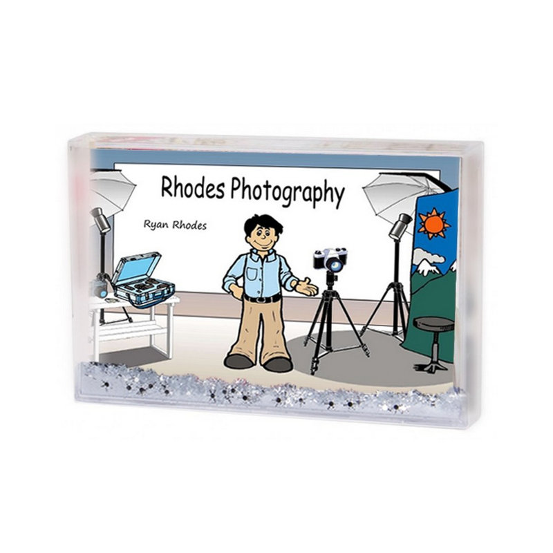 Photographe personnalisé - Cadeau de cadre de boule à neige mâle, H 2,5 po x l 3,75 po x P 1 po, Oui