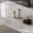Modern Rectangular Faux Marble Dining Table-105511090