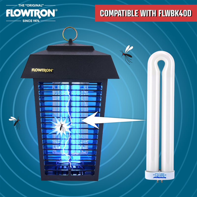 Ensemble de 2 ampoules UV de rechange Flowtron BF-190 pour BK-40 Bug Zapper