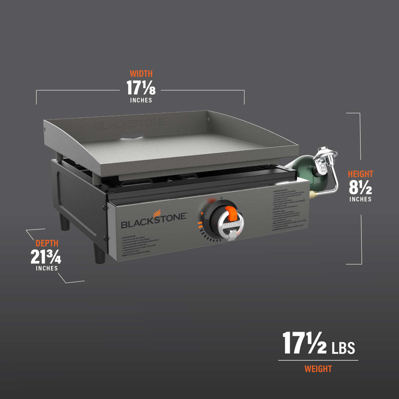 Blackstone 12000 BTU Single Burner 17" Tabletop Propane Griddle