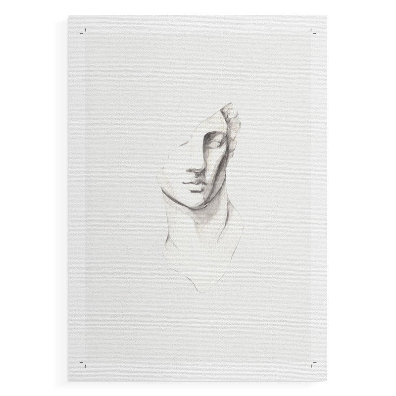 Rétro esquisse vii - impression sur toile seulement - non encadrée, H 18 po x l 12 po