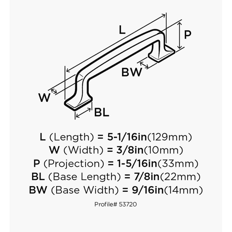 Westerly Bar Pull, Graphite, 3 3/4"