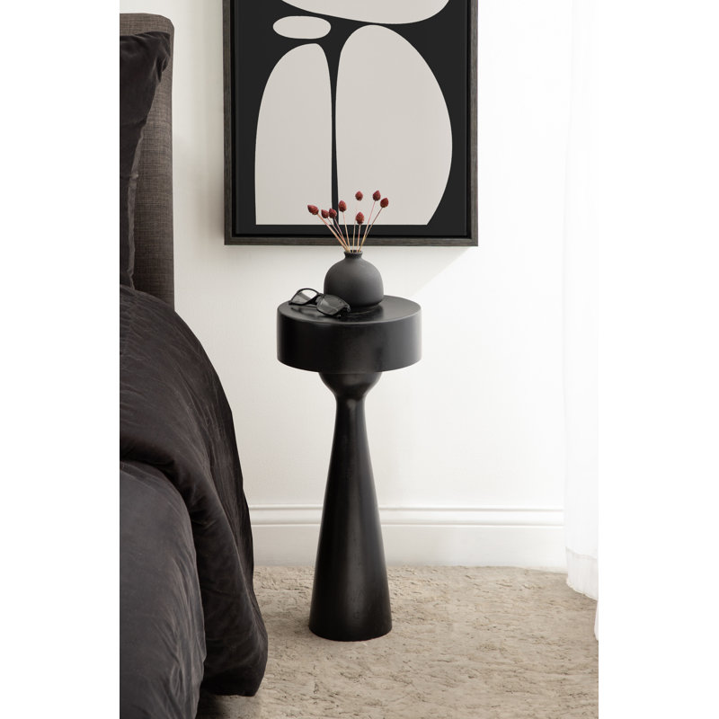 Table ronde sculpturale, Noir